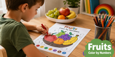 Fruits Color By Numbers