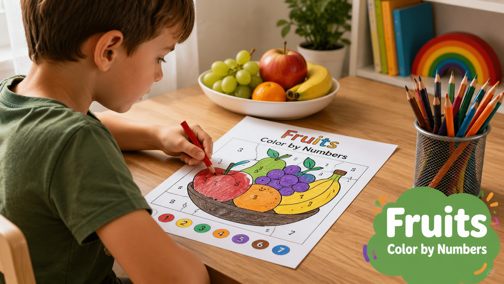 Fruits Color By Numbers